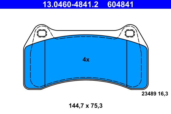 ATE 13.0460-4841.2 Brake Pad Set, disc brake