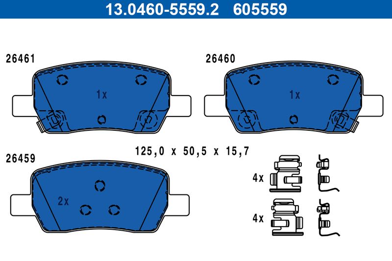 ATE 13.0460-5559.2 Brake Pad Set, disc brake