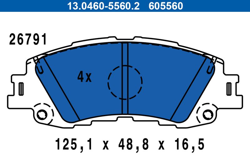 ATE 13.0460-5560.2 Brake Pad Set, disc brake