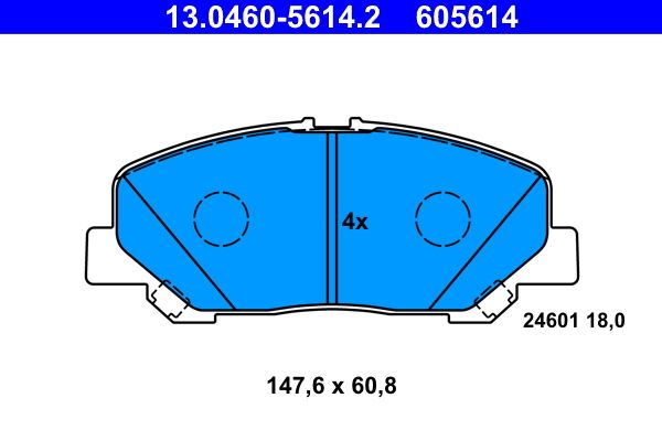 ATE 13.0460-5614.2 Brake Pad Set, disc brake