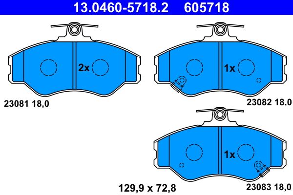 ATE 13.0460-5718.2 Brake Pad Set, disc brake