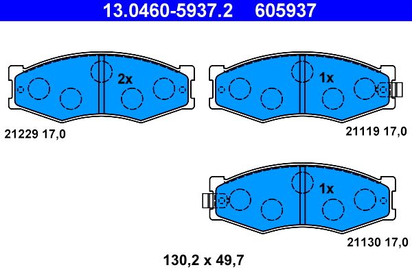 ATE 13.0460-5937.2 Brake Pad Set, disc brake