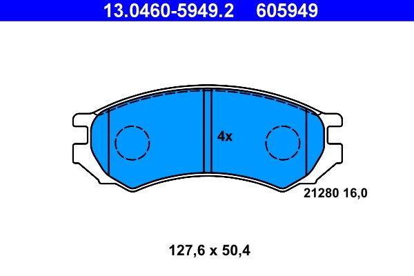 ATE 13.0460-5949.2 Brake Pad Set, disc brake