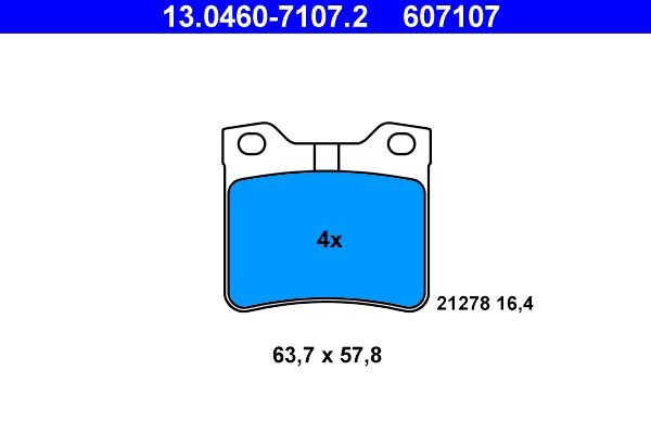 ATE 13.0460-7107.2 Brake Pad Set, disc brake