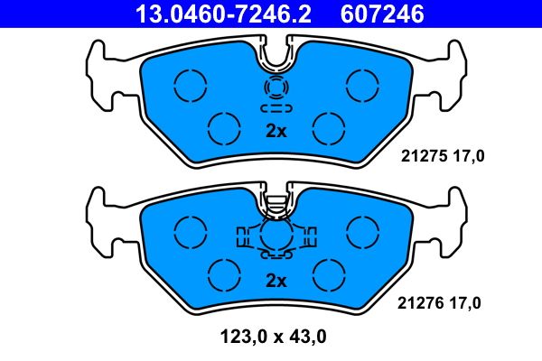 ATE 13.0460-7246.2 Brake Pad Set, disc brake
