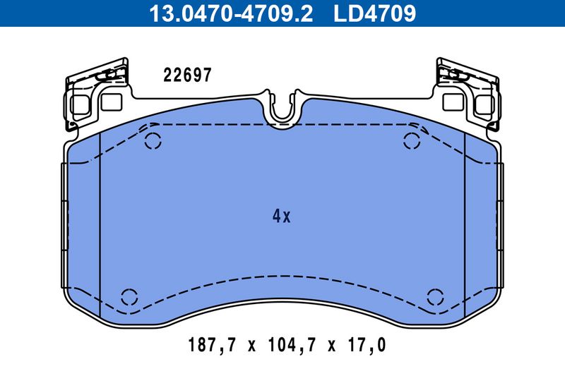 ATE 13.0470-4709.2 Brake Pad Set, disc brake
