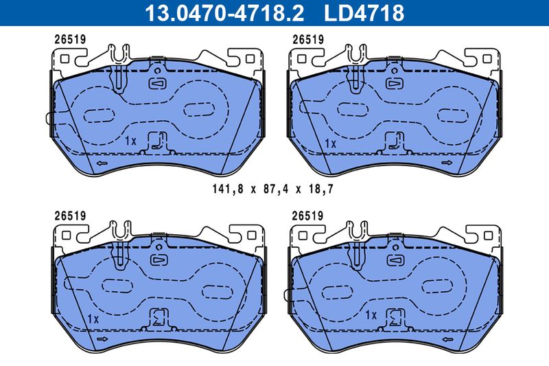 ATE 13.0470-4718.2 Brake Pad Set, disc brake