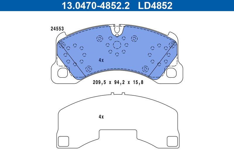 ATE 13.0470-4852.2 Brake Pad Set, disc brake