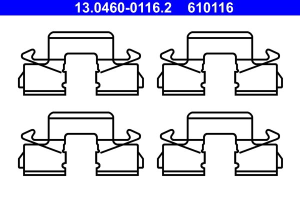 ATE 13.0460-0116.2 Accessory Kit, disc brake pad