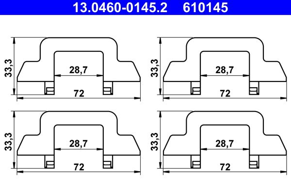 ATE 13.0460-0145.2 Accessory Kit, disc brake pad