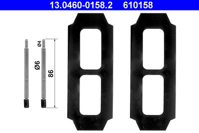 Accessory Kit, disc brake pad ATE 13.0460-0158.2