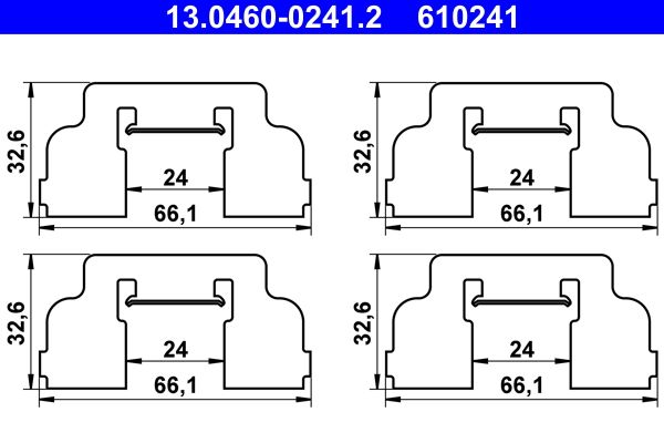 ATE 13.0460-0241.2 Accessory Kit, disc brake pad