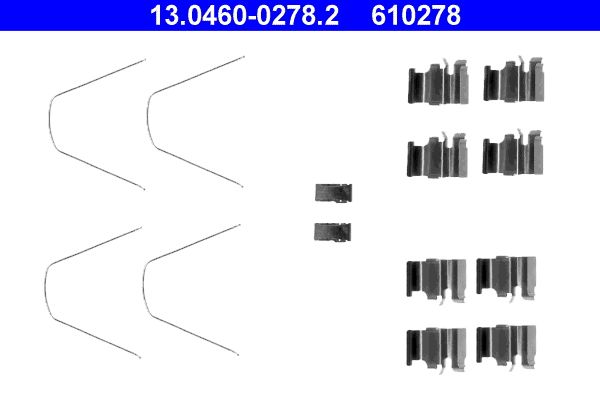 ATE 13.0460-0278.2 Accessory Kit, disc brake pad
