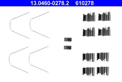 Accessory Kit, disc brake pad ATE 13.0460-0278.2