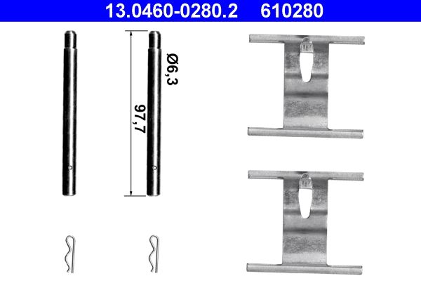 ATE 13.0460-0280.2 Accessory Kit, disc brake pad