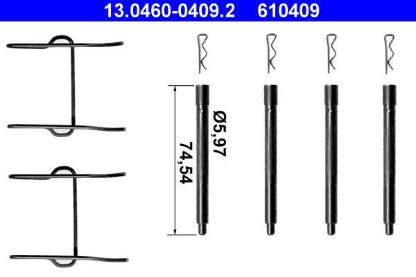 ATE 13.0460-0409.2 Accessory Kit, disc brake pad