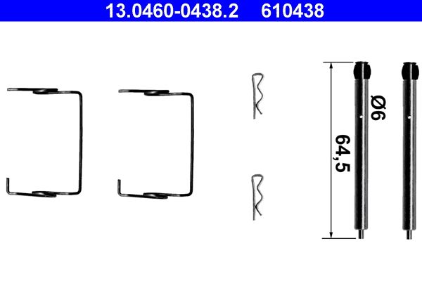 ATE 13.0460-0438.2 Accessory Kit, disc brake pad