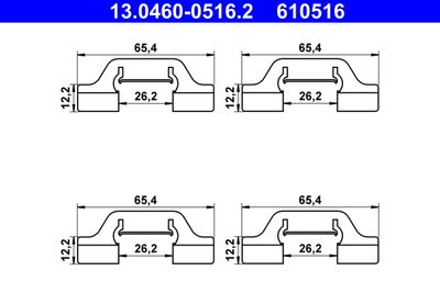Accessory Kit, disc brake pad ATE 13.0460-0516.2