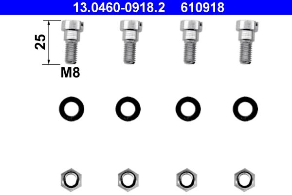 ATE 13.0460-0918.2 Accessory Kit, disc brake pad