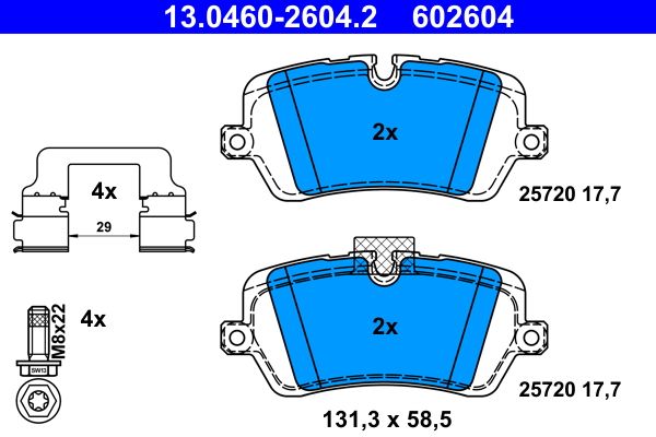 ATE 13.0460-2604.2 Brake Pad Set, disc brake