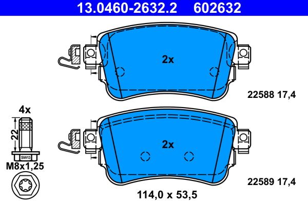 ATE 13.0460-2632.2 Brake Pad Set, disc brake