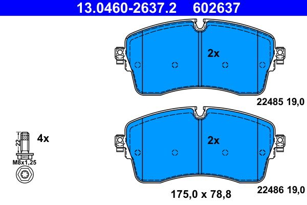 ATE 13.0460-2637.2 Brake Pad Set, disc brake