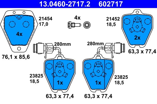ATE 13.0460-2717.2 Brake Pad Set, disc brake