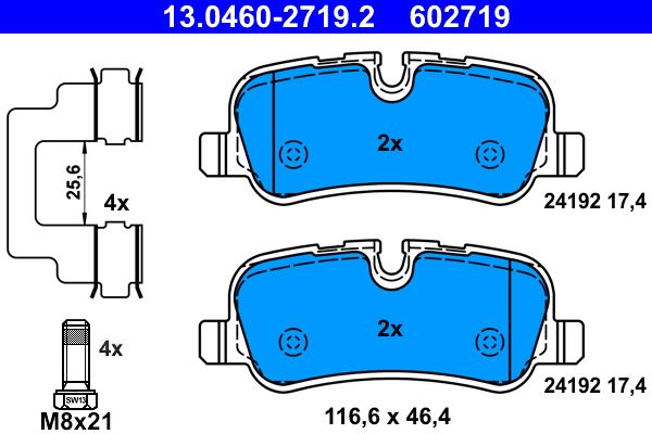 ATE 13.0460-2719.2 Brake Pad Set, disc brake