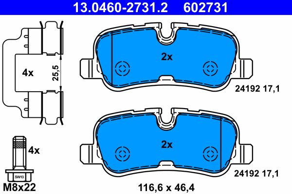 ATE 13.0460-2731.2 Brake Pad Set, disc brake