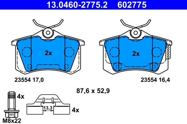 ATE 13.0460-2775.2 Brake Pad Set, disc brake