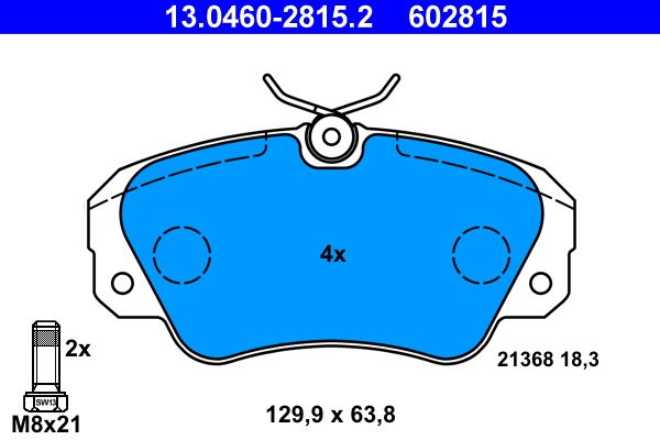 ATE 13.0460-2815.2 Brake Pad Set, disc brake