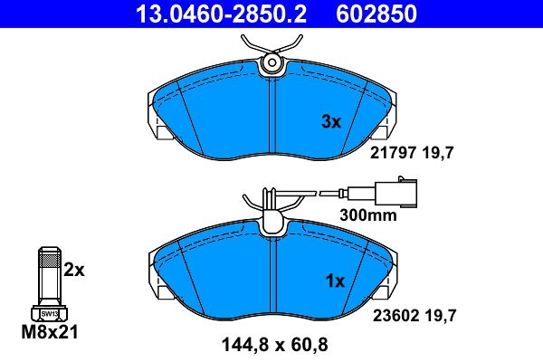ATE 13.0460-2850.2 Brake Pad Set, disc brake