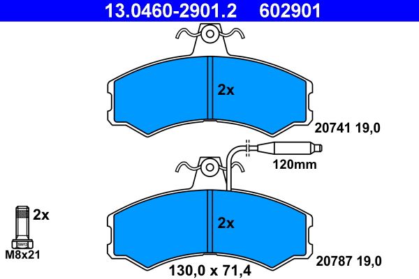 ATE 13.0460-2901.2 Brake Pad Set, disc brake