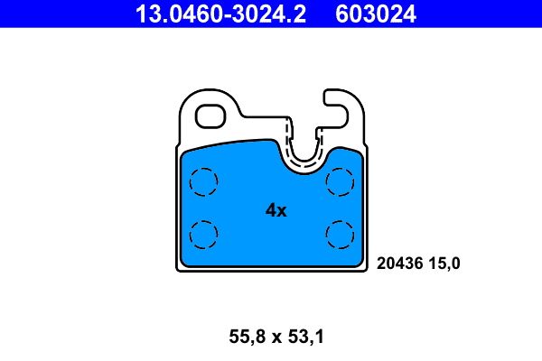 ATE 13.0460-3024.2 Brake Pad Set, disc brake