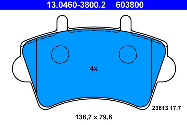 ATE 13.0460-3800.2 Brake Pad Set, disc brake
