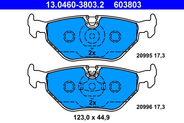 ATE 13.0460-3803.2 Brake Pad Set, disc brake