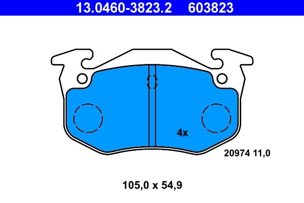 ATE 13.0460-3823.2 Brake Pad Set, disc brake