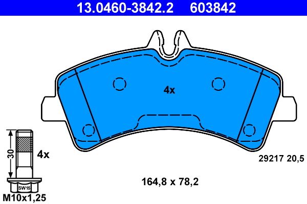 ATE 13.0460-3842.2 Brake Pad Set, disc brake