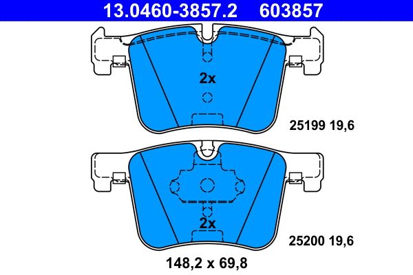ATE 13.0460-3857.2 Brake Pad Set, disc brake