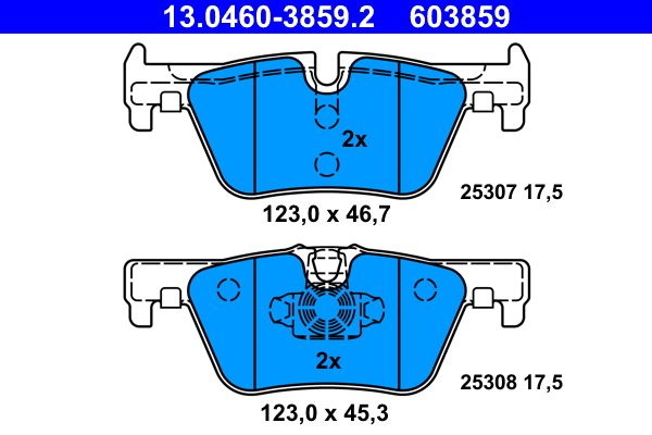 ATE 13.0460-3859.2 Brake Pad Set, disc brake
