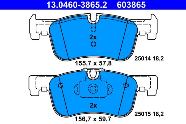 ATE 13.0460-3865.2 Brake Pad Set, disc brake