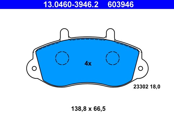 ATE 13.0460-3946.2 Brake Pad Set, disc brake
