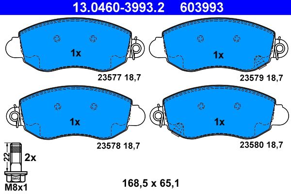 ATE 13.0460-3993.2 Brake Pad Set, disc brake