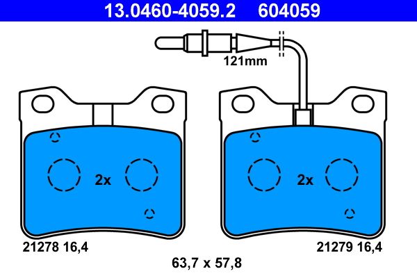 ATE 13.0460-4059.2 Brake Pad Set, disc brake