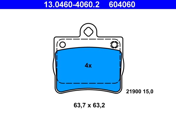 ATE 13.0460-4060.2 Brake Pad Set, disc brake