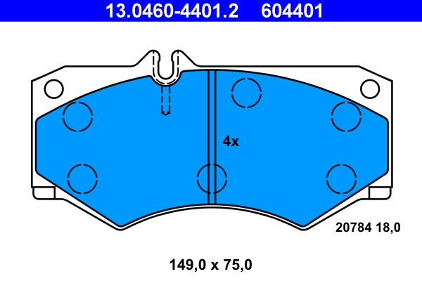 ATE 13.0460-4401.2 Brake Pad Set, disc brake