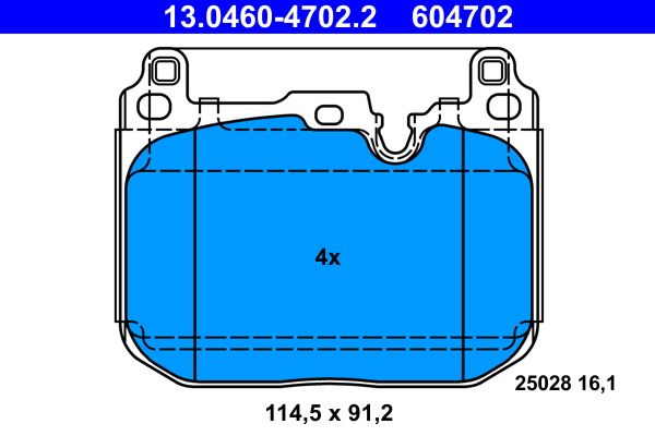 ATE 13.0460-4702.2 Brake Pad Set, disc brake