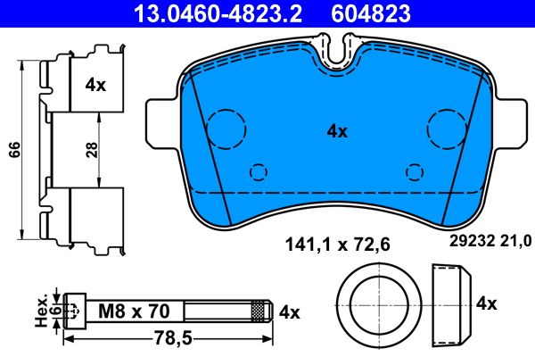 ATE 13.0460-4823.2 Brake Pad Set, disc brake
