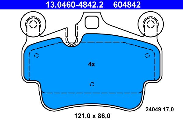 ATE 13.0460-4842.2 Brake Pad Set, disc brake