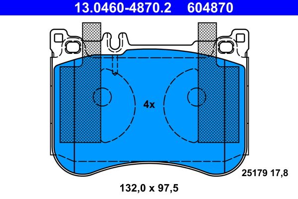 ATE 13.0460-4870.2 Brake Pad Set, disc brake